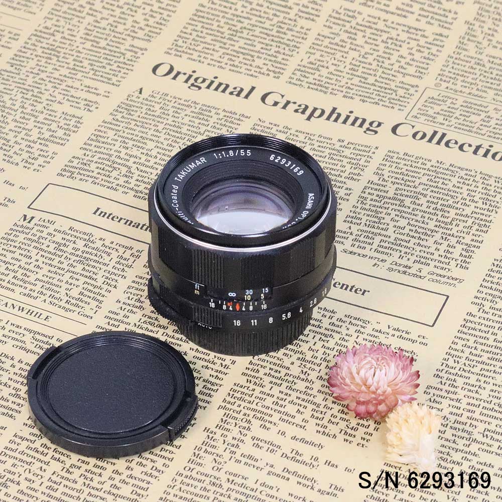 【保証付 】【中古】 オールドレンズ ペンタックス PENTAX Super-Multi-Coated TAKUMAR 55mm F1.8 M42マウント S/N 6293169 (ポーチ付)