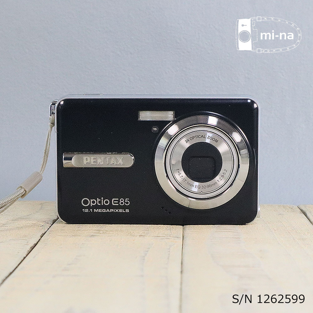 【中古】[作動確認済　返品保証] 　PENTAX Optio E85 S/N 1174488 　デジタルカメラ CCDカメラ オールドデジカメ オールドコンデジ