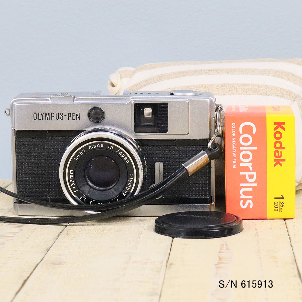 【整備済】【保証付 】　オリンパス　OLYMPUS PEN EED　S/N 615913（ケース・フイルム付セット）　フィ..