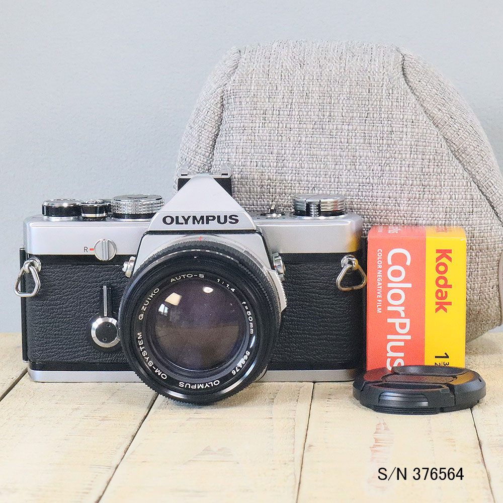 【整備済】【保証付 】　オリンパス　OLYMPUS OM-1 S/N 376564　レンズ　G.ZUIKO AUTO-S 50mm F1.4 S/N 568476（ケー…