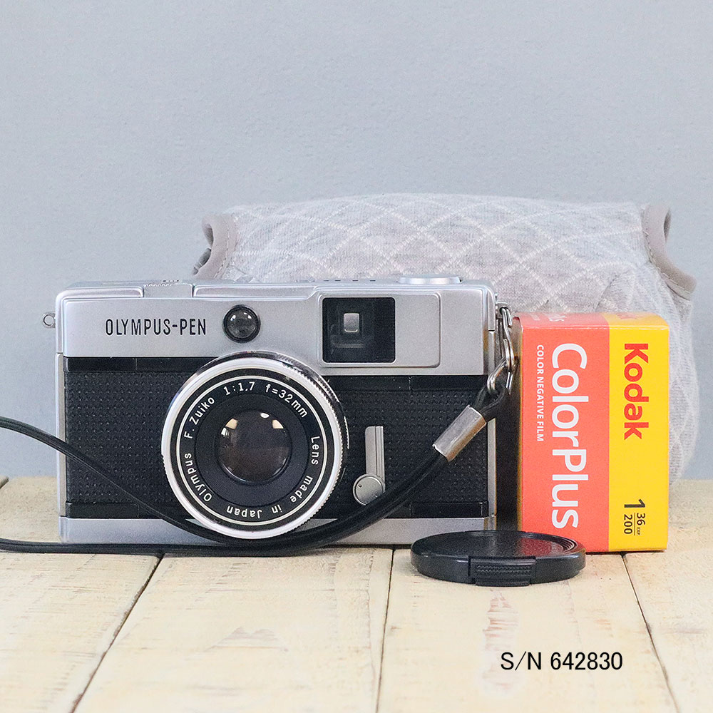 【整備済】【保証付 】　オリンパス　OLYMPUS PEN EED　S/N 642830（ケース・フイルム付セット）　フィルムカメラ　…