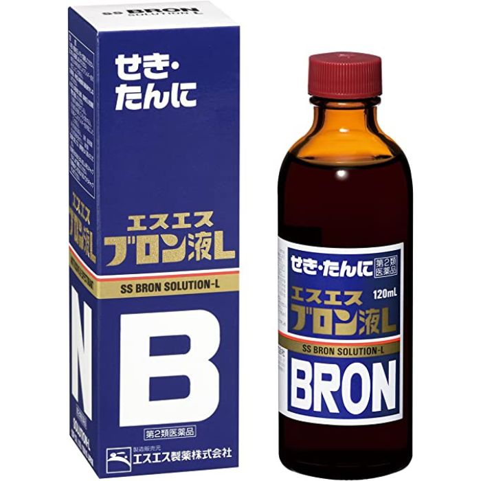 【第2類医薬品】エスエスブロン液L 120mL エスエス製薬 【特徴】 せき・たんに ●苦しいせきは、わずらわしいばかりでなく、安眠を妨げたり、体力を消耗したりします。また、のどにからむたんもたいへん不快なものです。 ●エスエスブロン液Lは、せきをしずめる成分、たんの排出をうながす成分などを配合した、せき・たんによく効く、のみやすいシロップ剤です。 【効能・効果】 せき、たん