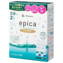 【医薬部外品】エピカコールド アクアモア 310ml×2本 メニコン 【特徴】 たっぷりうるおう！天然系の保湿成分を配合。こすり洗い忘れずに。瞳美系レンズケア。タンパク除去不要。3つのチカラでうるおい実感。シリコーンハイドロゲルレンズを含むすべてのソフトレンズに！ 【効能・効果】 ソフトコンタクトレンズ用洗浄・消毒・保存・すすぎ液 使用上の注意■してはいけないこと （守らないと現在の症状が悪化したり、副作用・事故がおこりやすくなります） ●エピカ　アクアモアはソフトコンタクトレンズの洗浄・すすぎ・消毒・保存に限定して使用し、飲まないでください。 ●容器の先がコンタクトレンズや指先等に触れると、雑菌等のため、薬液が汚染又は混濁することがありますのでご注意ください。また、混濁したものは使用しないでください。 ●煮沸消毒に使用しないでください。また、他のソフトコンタクトレンズ用消毒剤と併用したり、混ぜて使わないでください。 ●一度使用したエピカ　アクアモアは、再使用しないでください。また、使用後の液は容器に戻さないでください。 ●使用期限を過ぎたものは、使用しないでください。 ■相談すること 次の人は使用前に眼科医にご相談ください。 (1)今までに眼のアレルギー症状（例えば、眼の充血、 かゆみ、はれ、発疹、発赤等）を起こしたことがある人。 (2)眼科医の治療を受けている人。 使用中又は使用後は、次のことにご注意ください。エピカ　アクアモアを使用したソフトコンタクトレンズを装用中、又は装用後に、炎症、乾燥感、疼痛、かゆみ、流涙、眼のかすみ、眼の充血等の異常を感じた場合には、直ちにレンズをはずし、眼科医に相談してください。そのまま装用し続けると、感染症や角膜潰瘍などの重い眼障害につながることがあります。効能・効果ソフトコンタクトレンズ用洗浄・消毒・保存・すすぎ液効能関連注意用法・用量★ご使用前に (1)キャップ部分の外装フィルムを矢印に沿って取り除いてください。 (2)キャップを時計回りに回してしめ、ボトルを開封してください。一旦しめ込んだキャップは逆回ししないようにしてください。 (3)レンズを取り扱う前には、毎回必ず手を石けんで洗い、水道水(流水)でよくすすいでください。 ★洗浄 ・コンタクトレンズを眼からはずし手のひらにのせ、エピカコールドアクアモアを数滴つけて、レンズの両面を各々、20-30回指で軽くこすりながら洗います。 ★すすぎ ・こすり洗いしたレンズの両面をエピカコールドアクアモアでよくすすぎます。 ★消毒保存 ・エピカコールドアクアモアを満たしたレンズケースにレンズを完全に浸し、キャップをしっかりしめます。4時間以上放置すると消毒は完了です。 ※レンズをはめる前にはエピカコールドアクアモアですすぐことをおすすめします。 ※ご使用後のレンズケースは液を捨て、エピカコールドアクアモアでよく洗った後、本体とキャップを伏せて自然乾燥させてください。また、より清潔にお使いいただくために、レンズケースは定期的に交換してください。 ※開封後は1ヶ月を目安にご使用ください。用法関連注意成分分量●主成分…1ml中：塩化ポリヘキサニド0.001mg含有 その他の成分：界面活性剤、等張化剤、湿潤剤 ●表示指定成分…プロピレングリコール添加物保管及び取扱上の注意●小さなお子さまの手の届かない所に保管してください。 ●使用後はキャップをしっかりしめて、直射日光を避け、室温で保管してください。 ●誤用を避け、品質を保持するため、他の容器に入れ替えないでください。 ●エピカ　アクアモアをご使用の場合には、パッケージに同梱されている専用のレンズケースをお使いください。 ●専用レンズケースは熱に弱いため煮沸消毒には使わないでください。 ●レンズケースは長期間使用していると汚れ等の蓄積により細菌の繁殖をまねくことがありますので、エピカ　アクアモアを1本使い切るたびにレンズケースは新しく交換してください。 ●開封後は1ヵ月を目安にご使用ください。 その他の注意 ＜守らなければならないこと＞ ●エピカ　アクアモアは、用法・用量が守られて初めて消毒効果が認められることから、定められた用法・用量を厳守してください。 ●レンズを取り扱う前には必ず手を石けんでよく洗い、水道水（流水）でよくすすいでください。 ●製品に添付の使用説明書に記載している使用方法に従い、必ずこすり洗いを行ってください。 ●使用後のレンズケースは液を捨て、エピカ　アクアモアでよく洗った後、本体とキャップを伏せて自然乾燥させてください。 ●小さなお子さまがご使用になる場合には、保護者の方の指導監督をお願いします。消費者相談窓口メニコンお客様センター 愛知県名古屋市中区葵三丁目21番19号 0120-103109 9:00-18:00（日・祝日休み）