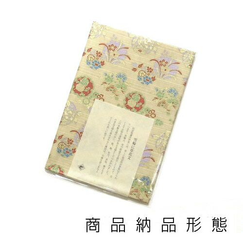 【あらいそ謹製】レトロモダン 古典 古典柄 風呂敷 小風呂式 お弁当包 ハンカチ かわいい 可愛い おしゃれ お洒落 お返し 贈り物 プレゼント 綿 綿シャンタン 母の日 父の日 名物裂_小風呂敷（井伊家伝来裂：雪輪に草花文_ベージュ色）