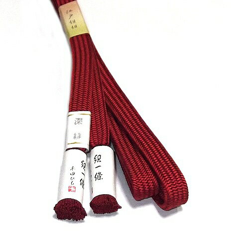 【江戸組紐_平田紐】角朝組（15.深緋）