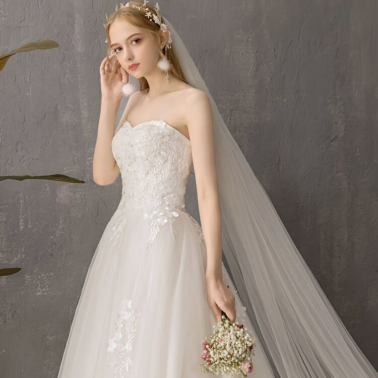 ウェディングドレス 白 ウエディングドレス Aライン 前撮り ドレス 二次会ドレス 花嫁ドレス パーティードレス ナチュラル 披露宴 ロング 結婚式ドレス 白 結婚式 ロングドレス 演奏会 ブライダル パーティ 海外挙式 発表会 ウエディングドレス