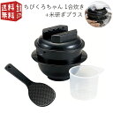 【全国送料無料・宅配便】電子レンジ専用炊飯器 紀州備長炭配合 ちびくろちゃん 1合炊きプラス CK-002 (計量カップ付 しゃもじ付 水流米とぎ機能付 一人 ひとり暮らし)