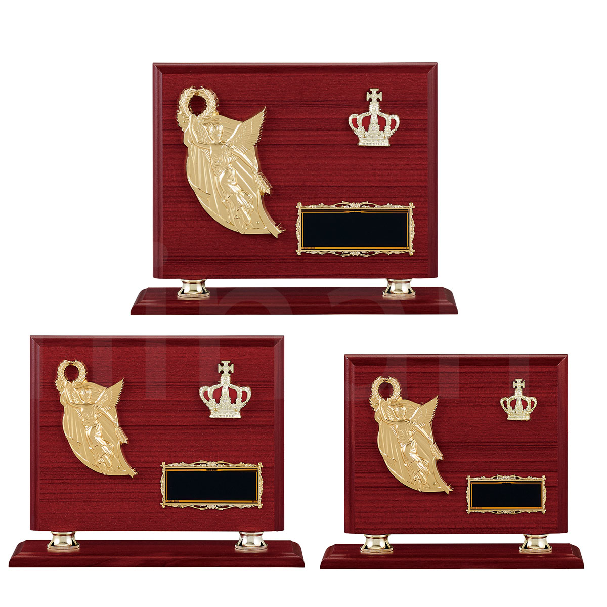 表彰楯 女神 K5008 木製圧縮材 アンチ金属レリーフ 【化粧箱入り】【レーザー彫刻名入れ無料】 盾 南九州トロフィー