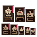 表彰楯 王冠 K5045 木製圧縮材 【化粧箱入り】【レーザー彫刻名入れ無料】 盾 南九州トロフィー