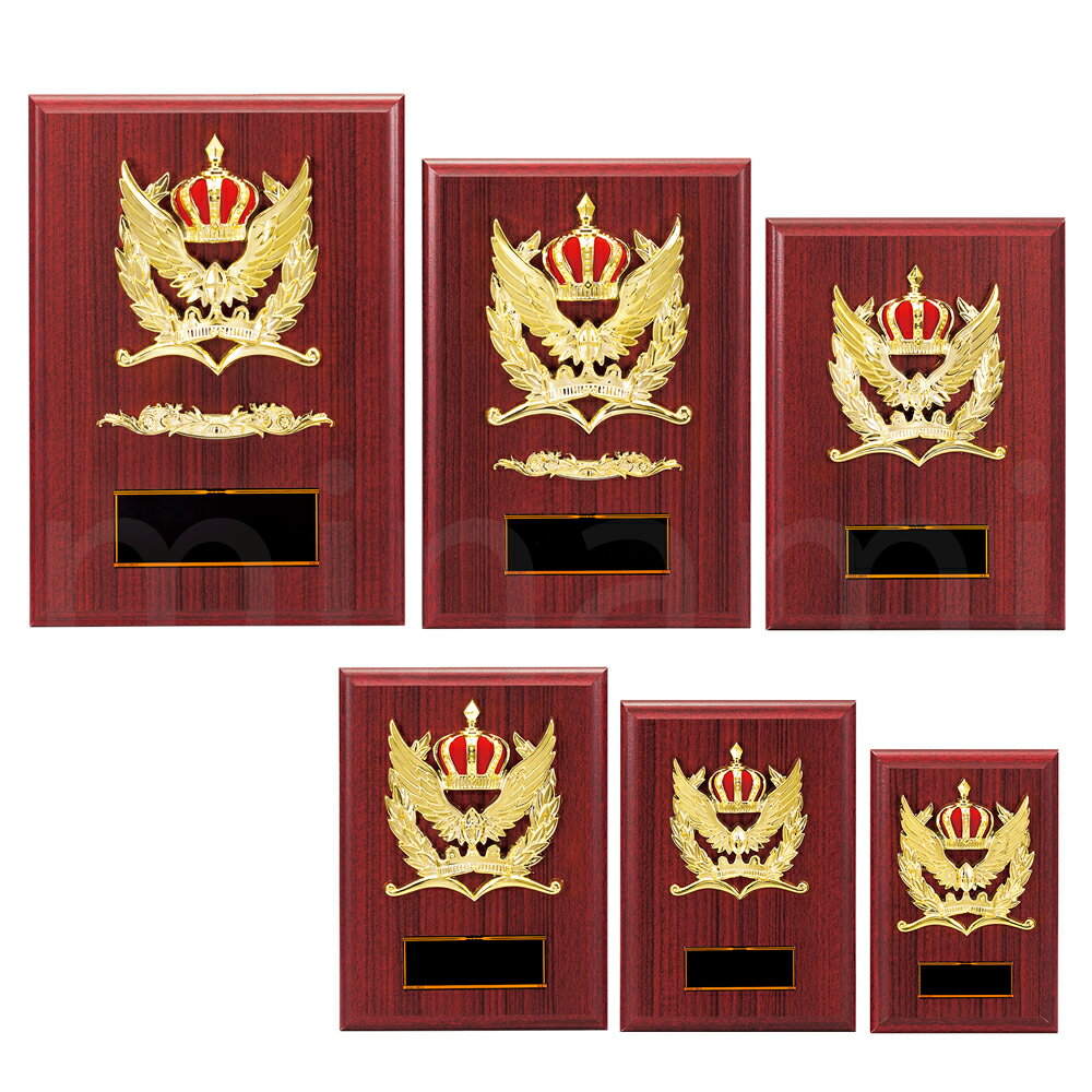 表彰楯 ワシ王冠 K5049 木製圧縮材 【化粧箱入り】【レーザー彫刻名入れ無料】 盾 南九州トロフィー