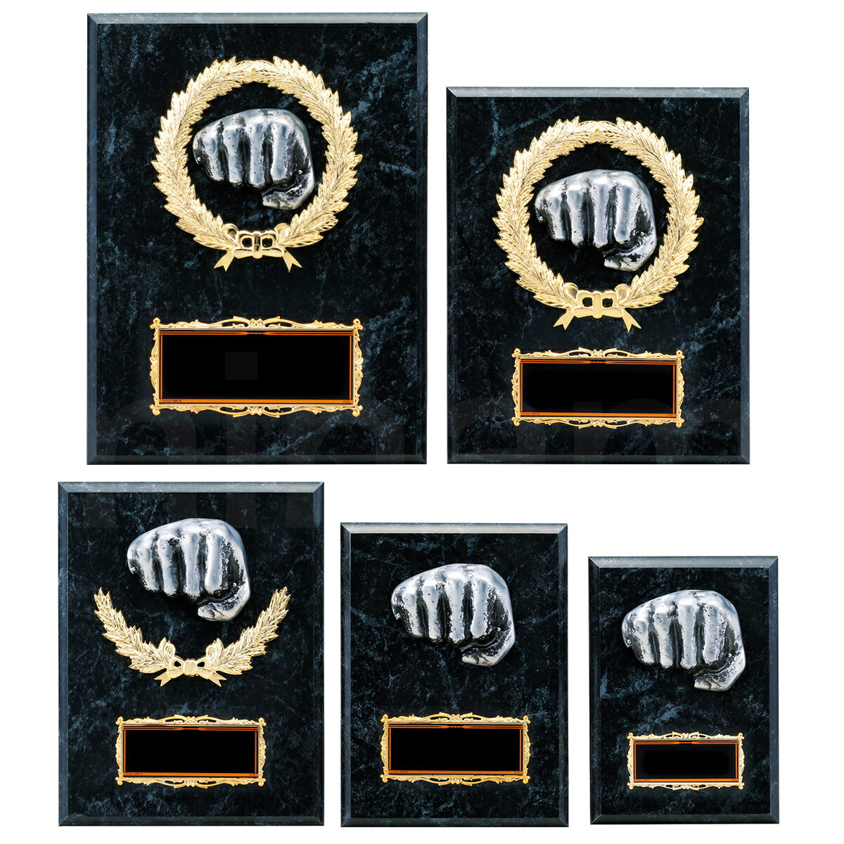 表彰楯 （空手） K5120 木製圧縮材 アルミ金属レリーフ 【化粧箱入り】【レーザー彫刻名入れ無料】 盾 ..