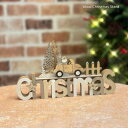 ウッド クリスマススタンド|木製オブジェ サンタとツリーのナチュラルインテリア卓上インテリア飾り