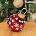 クリスマス置物 15cmグラスボールライトスタンド