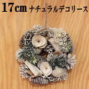 クリスマスリース 17cmナチュラルデコリース
