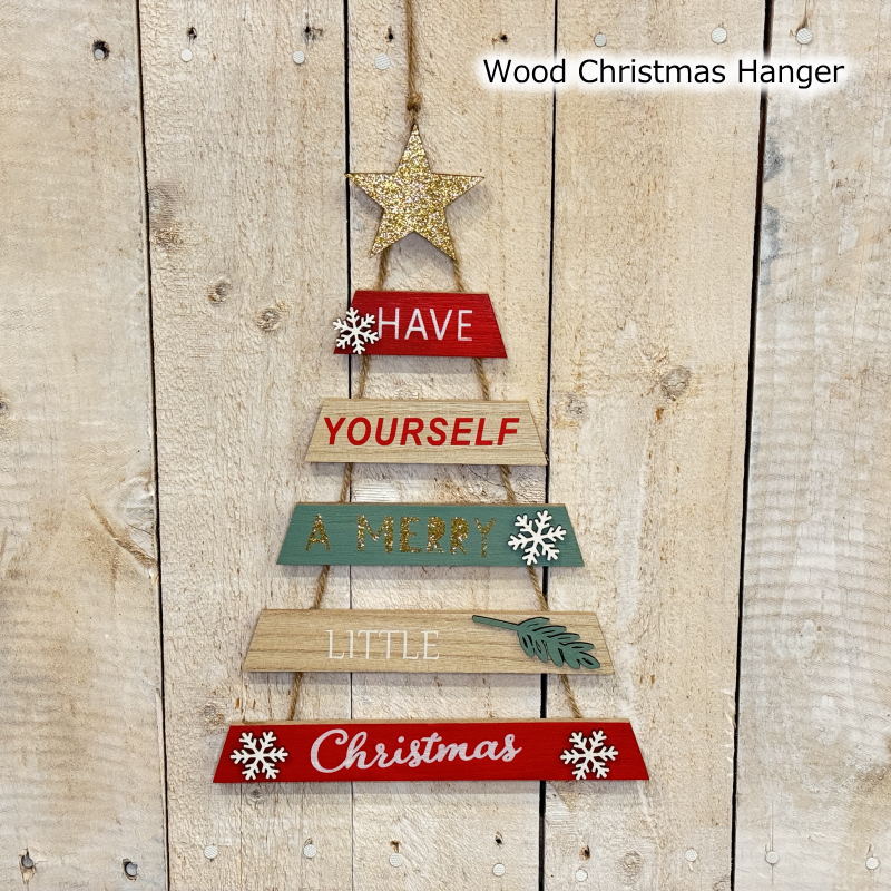 クリスマスツリー　ウッドクリスマスハンガー