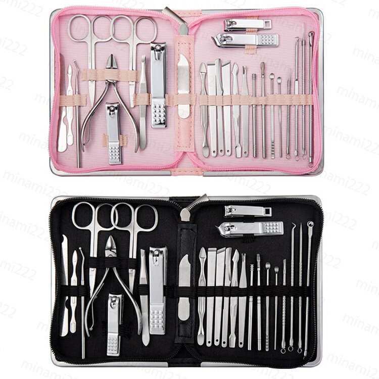 br113#身だしなみセット26点 日本国内当日発送 爪切りセット つめ切り 耳かき 女性用 男性用 ニッパー ネイルケア エチケットセット ステンレス製 甘皮...