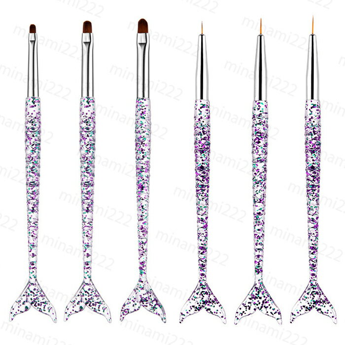 br148#ネイルブラシ ライナー 日本国内当日発送 ネイルブラシ 6本セット ネイルアート ネイル筆 ジェルネイル おうち時間 セルフネイル グラデーション ...