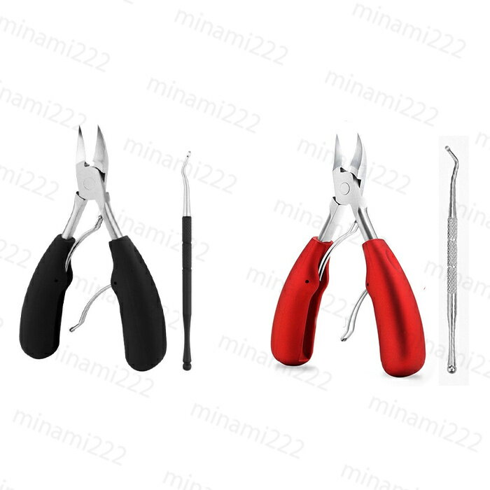 br181#ニッパー 爪切り 2点セット 日本国内当日発送 足の爪 巻き爪 硬い爪 変形爪 厚い爪 つめ切り ネイルケア ゾンデ 爪垢とり ステンレス ネイルニ...