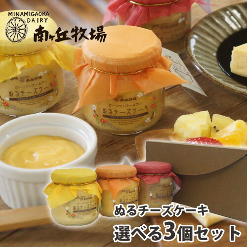 ＼牧場直送／ ［南ヶ丘牧場のぬるチーズケーキセット］3個入り(フ32) ギフト 父の日 母の日 お中元 プレゼント 内祝い 誕生日 箱入り ベイクド レア スカイベリー ジャム スプレッドのサムネイル