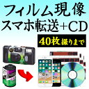 カラーフィルム現像 + CDデータ化 + スマホ転送 40枚撮りまで対応 データダウンロードサービス インスタントカメラ フィルム 現像 デジタル化