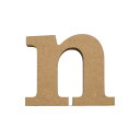 アルファベット & 数字 オブジェ 【小文字n】 木製 MDF イニシャル アルファベットレター インテリア ベース材 DIY イニシャルオブジェ ウエルカムオ...