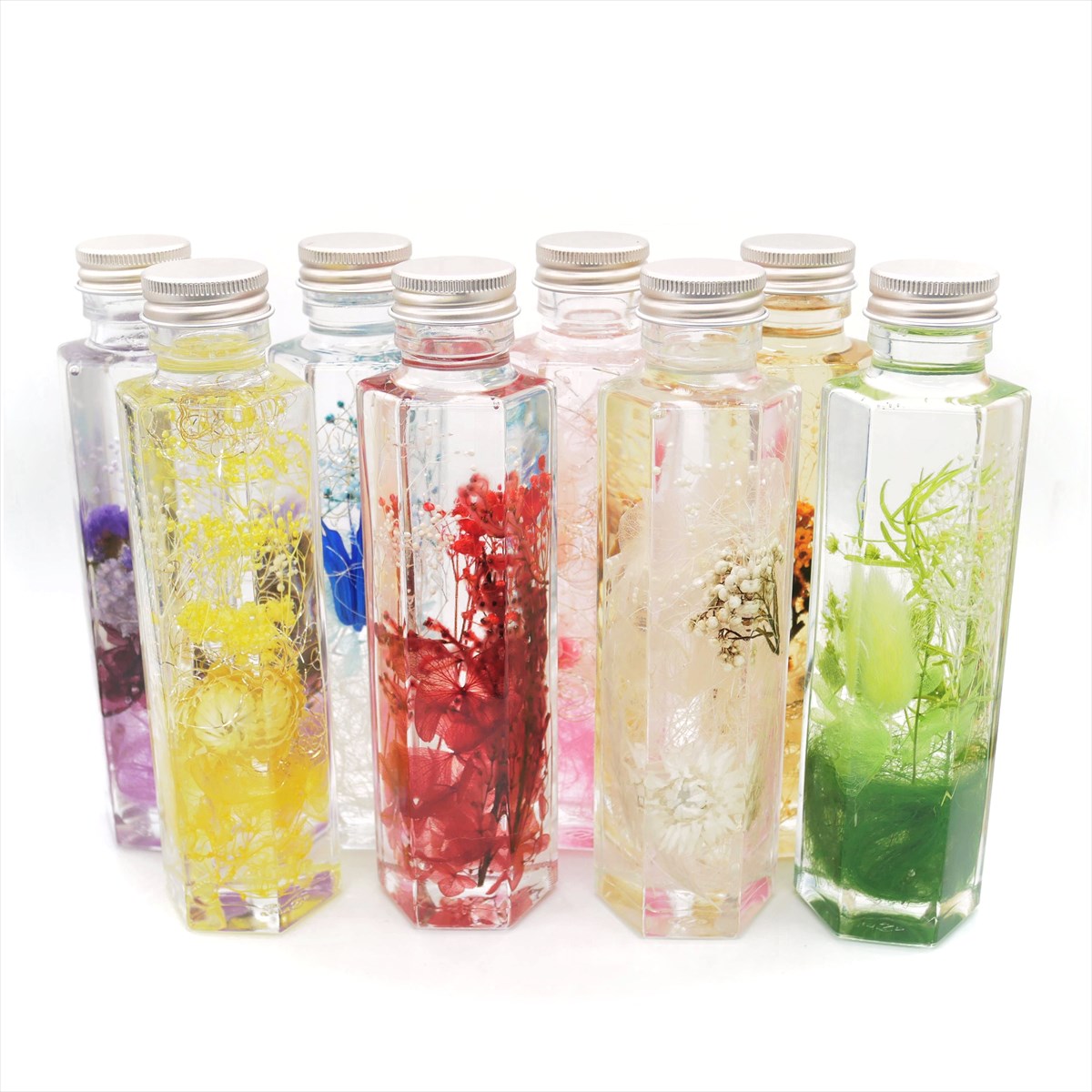 ハーバリウム 瓶 六角 200ml 10本セッ...の紹介画像2
