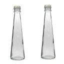 ハーバリウム 瓶 テーパー 200ml 2本セット キャップ付き ハーバリウムの作り方 ガイド付属 横浜ハーバリウム弐番店