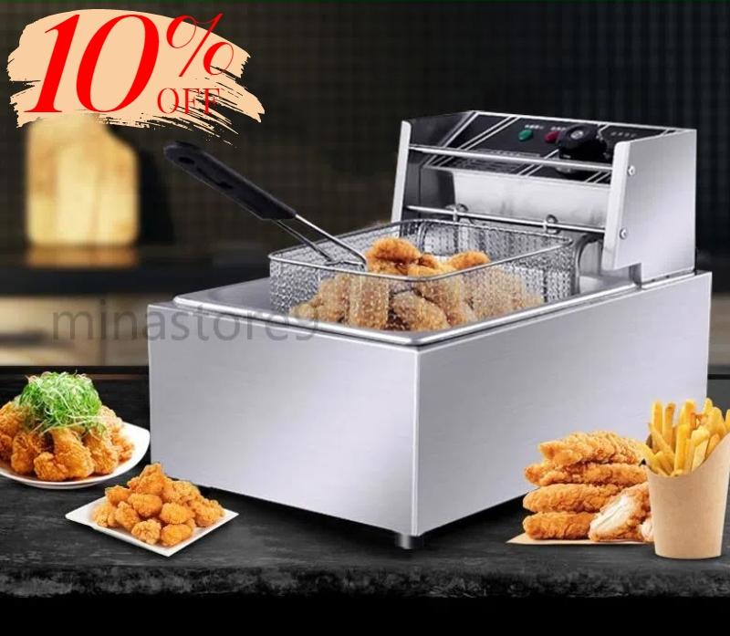 「期間限定！10%OFFクーポン配布中！」電気フライヤー 業務用10L フライヤー 卓上 小型 電気 串揚げ 揚げ物機 110V 一槽式 ミニフライヤー 卓上フライヤー 厨房 電気フライヤー 卓上 ポテトフライヤー 送料無料