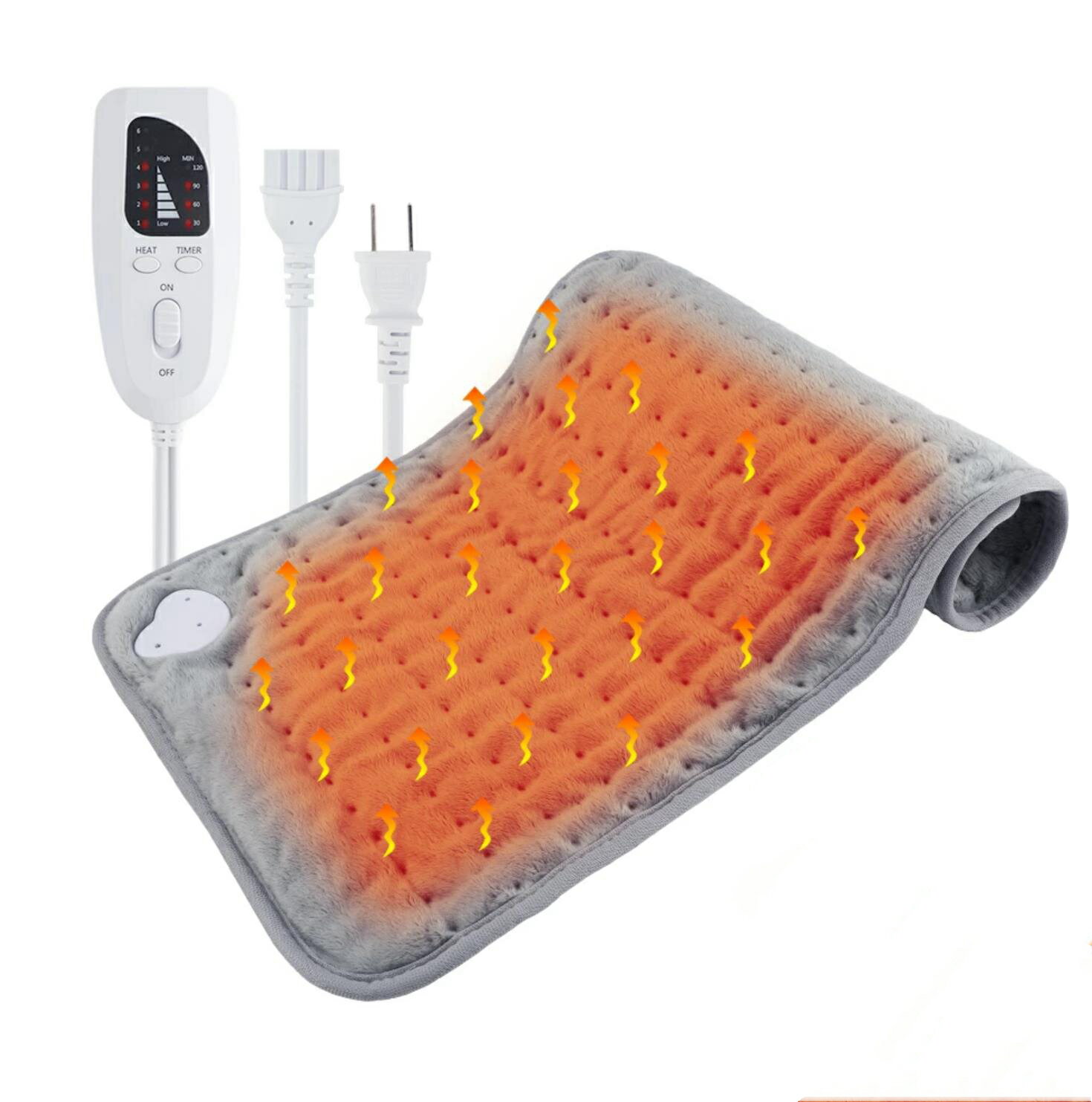 ホットマット 一人用 40*76cm ホットカーペット ミニ 電気座布団 6段階温度調整 省エネ 急速加熱 洗濯可能