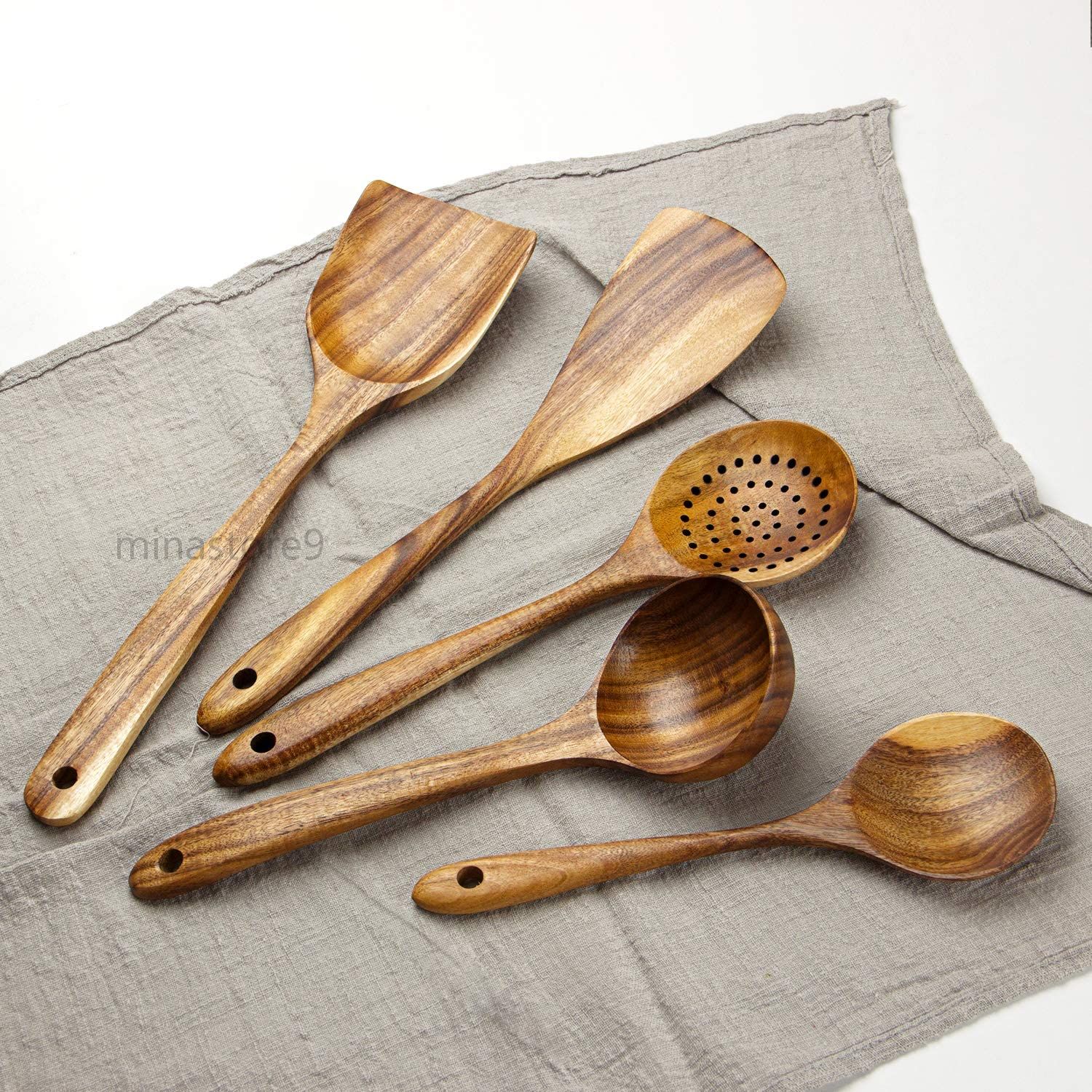 木製アカシア キッチンツールセット 調理器具 製菓器具 ツール 安心 安全 天然木 しゃもじ フライ返し ..