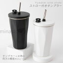 ストロー付きタンブラー ストロー タンブラー こぼれない 蓋付き おしゃれ 収納 水筒 トラベルタンブラー ストロー付き 真空二重構造 保温 保冷 結露しない 600ml ステンレス(4)