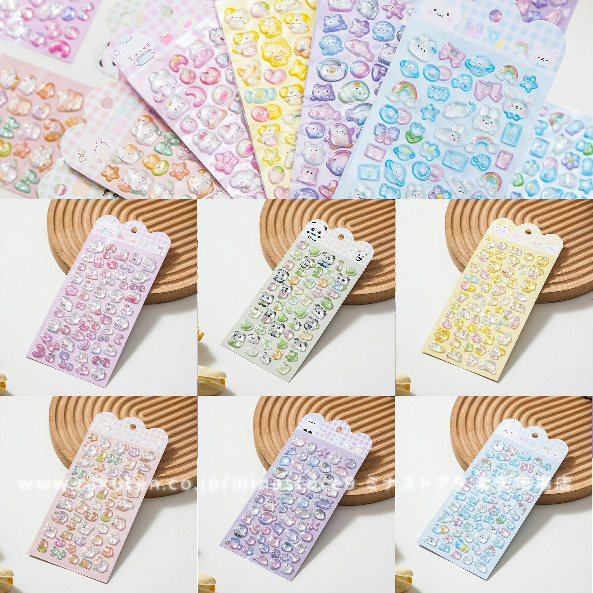 【2点20%OFF・3点30%OFF】ボンボンシール ドロップシール セット ぷくぷくシール ぷっくりシール つやつや キラキラ 3D立体シール 3dシール 平成レトロ かわいい ご褒美シール 女の子 平成女子 男の子 シール帳 ぷにぷに シール 交換 minastore9-10001630 ミナストア9 楽天市場店 サンプル画像3