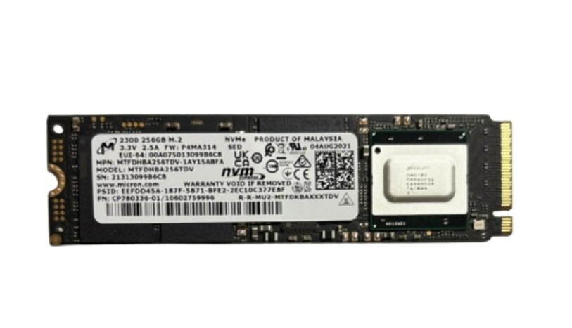 MICRON 製 内蔵SSD 256GB M.2 NVME 2280 2300シリーズ MTFDHBA256TDV-1AY15ABFA TLC【新品バルク品】