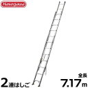 長谷川工業 軽量業務用はしご HE2 2.0-71 (2連はしご/全長7.17m/最大使用重量100kg)