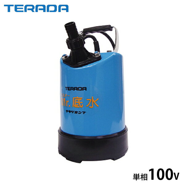 寺田ポンプ 水中ポンプ(底水用) S-500LN (100V500W)口径25Φ残水処理用 [テラダポンプ]