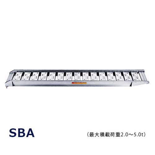 昭和ブリッジ アルミブリッジ 2本組セット SBA-360-40-5.0 (360cm/幅40cm/荷重5.0t/ツメ)