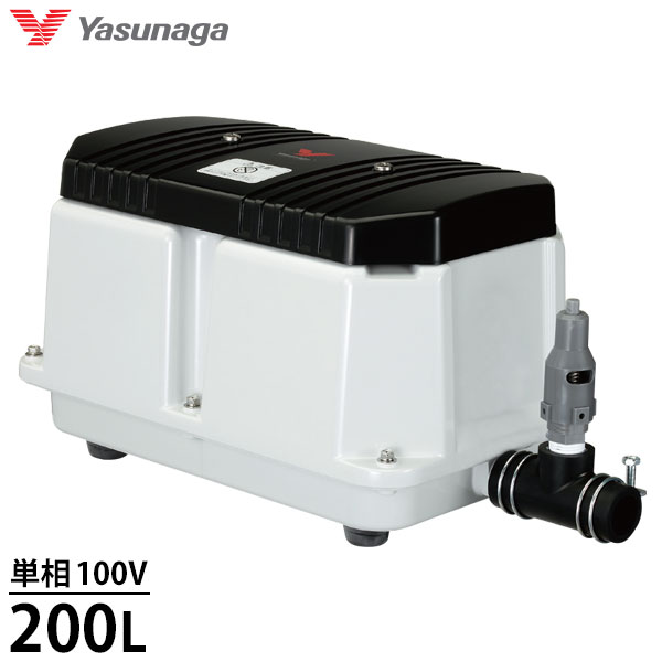 安永エアポンプ エアーポンプ LW-200N (単相100V/200L) [浄化槽 エアポンプ ブロアー ブロワ ブロワー]