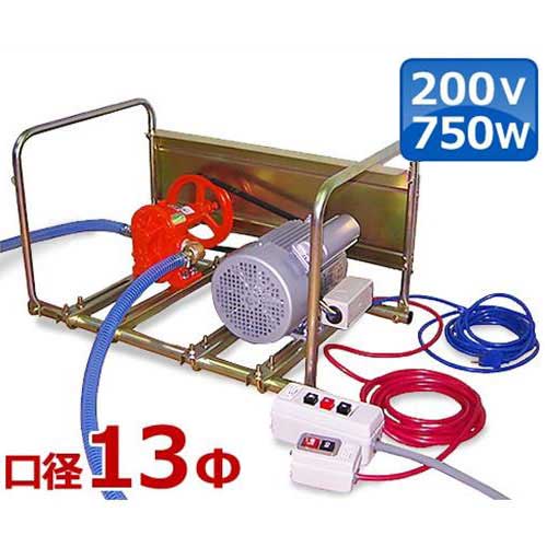 ミナト 13φギヤーポンプ 200V750Wモーター＋正逆転スイッチ付きセット [ギヤポンプ 灯油 軽油 A重油 廃油]