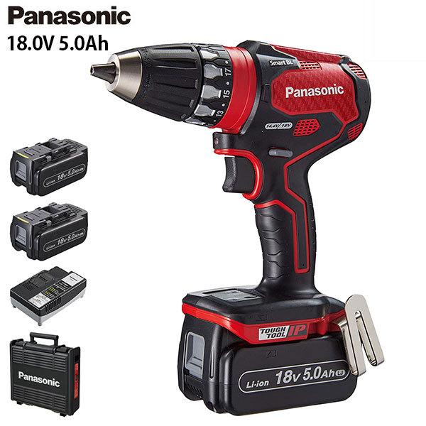 パナソニック 充電ドリルドライバー 18V 5.0Ah EZ74A3LJ2G-R (赤/電池2個＋ケース付/14.4V 18V両用) Panasonic
