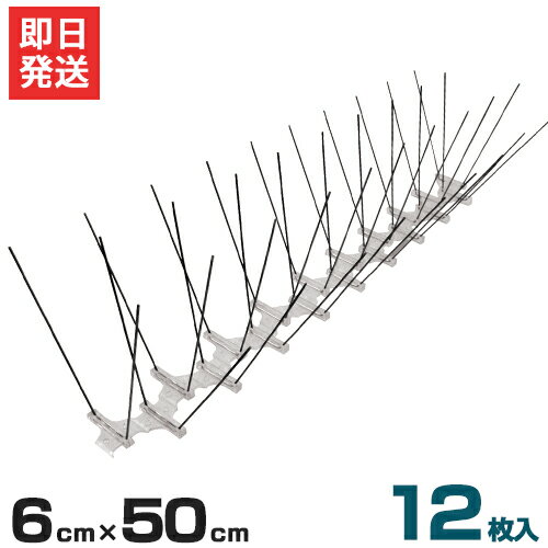 【期間限定5 引クーポン】鳥よけシート ワイドタイプ 幅6cm×長さ50cm 12枚入り (ステンレスピン) 第一ビニール 鳥避け対策シート 防鳥用品