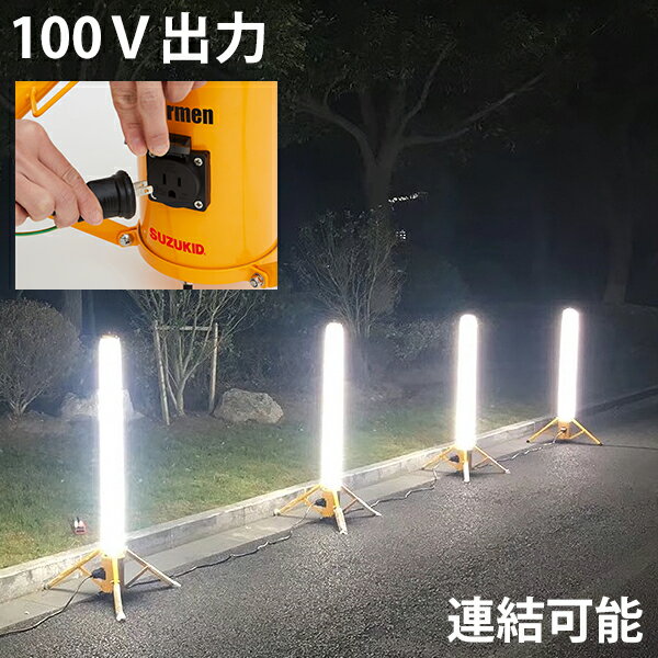 スズキッド 360°全方位型 LED投光器 60W SBMN-60A (AC100V／三脚付き) [現場作業用 Barmen バーメン スター電器 SUZUKID] 3