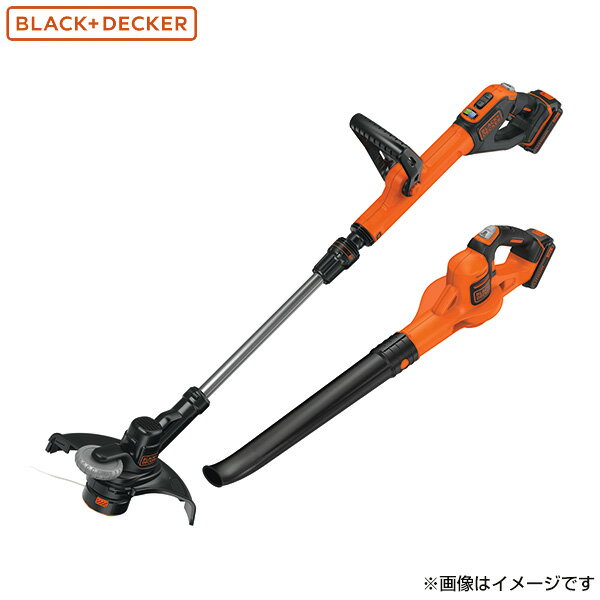 ブラック&デッカー 18Vナイロントリマー+ブロワースターターセット GLGW18C-JP [BLACK&DECKER ブラックアンドデッカー]