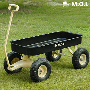 M.O.L キャリートラック MOL-T80 (荷重80kg/大型タイヤ) [ガーデンカート アウトドア キャンプ 台車 リヤカー キャリーカート ワゴン]