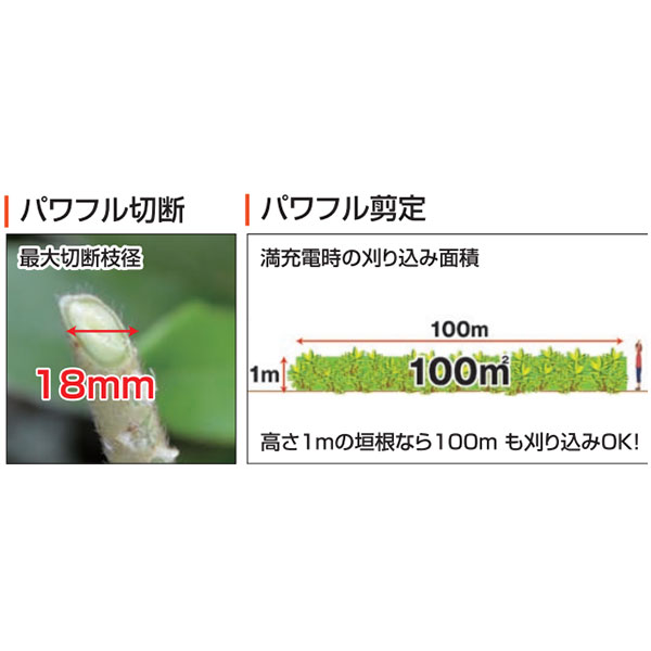 工進 充電式ヘッジトリマー PHT-1825 [剪定 バリカン トリマー]