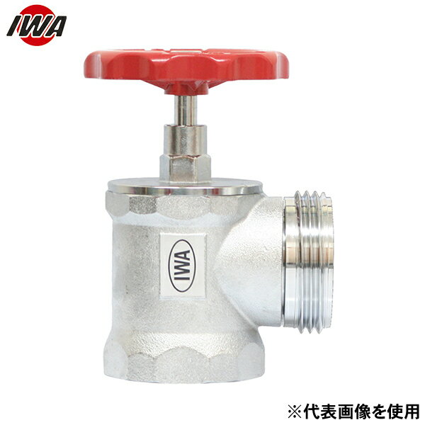 岩崎製作所 認定合格品 ネジ式 消火栓 散水栓 バルブ 06N6590B (65A×90°) [消防 防災 ネジ式 散水栓 検定品]