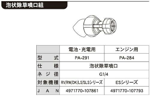工進 噴霧器用 泡状除草噴口(エンジン式) G1/4ネジ PA-284 [部品 除草 ノズル 噴霧...