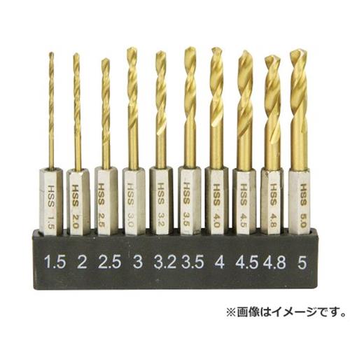 【メール便】E-Value ショートチタン鉄工ドリルS ESTDT-10HEX 4977292312363 [鉄工ドリル 藤原産業ドリ..