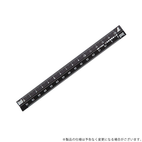 【メール便】シンワ アルミ三角スケールA-15 74966 ブラック 4960910749665 [測定具 製図用品][r13][s2..