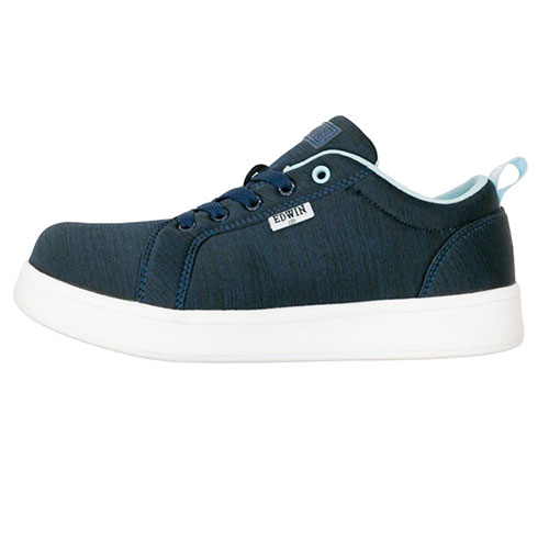 EDWIN セフティシューズESL260 ネイビー 22.5cm 4582288740824