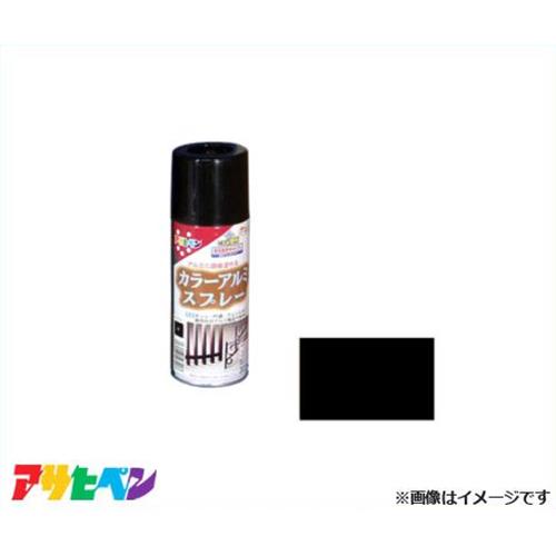 アサヒペン カラーアルミスプレー 300mL (黒) [ハウスケア サッシ 門扉 フェンス 屋内外のアルミ建具 鉄]